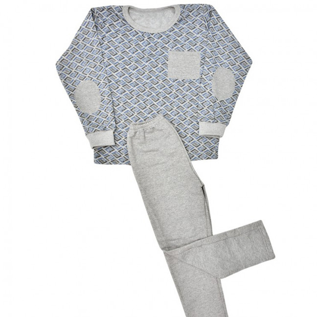 1047-1 Бома пижама серая на ребенка 7-10 лет на байке (4 ед. размеры: 122.128.134.140) BOMA: артикул 1127263