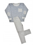 1047-1 СЕРАЯ Бома пижама на ребенка 7-10 лет на байке (4 ед. размеры: 122.128.134.140): артикул 1127263