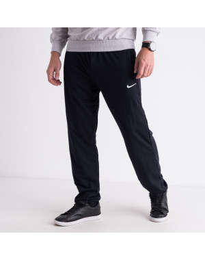 2319-1 ЧЕРНЫЕ БАТАЛЬНЫЕ спортивные брюки мужские из двунитки ( 5 ед. размеры: 56.58.60.62.64)