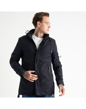 8805-2 RZZ синяя куртка мужская с капюшоном (5 ед.размеры на бирке: XL.2XL.3XL.4XL.5XL)
