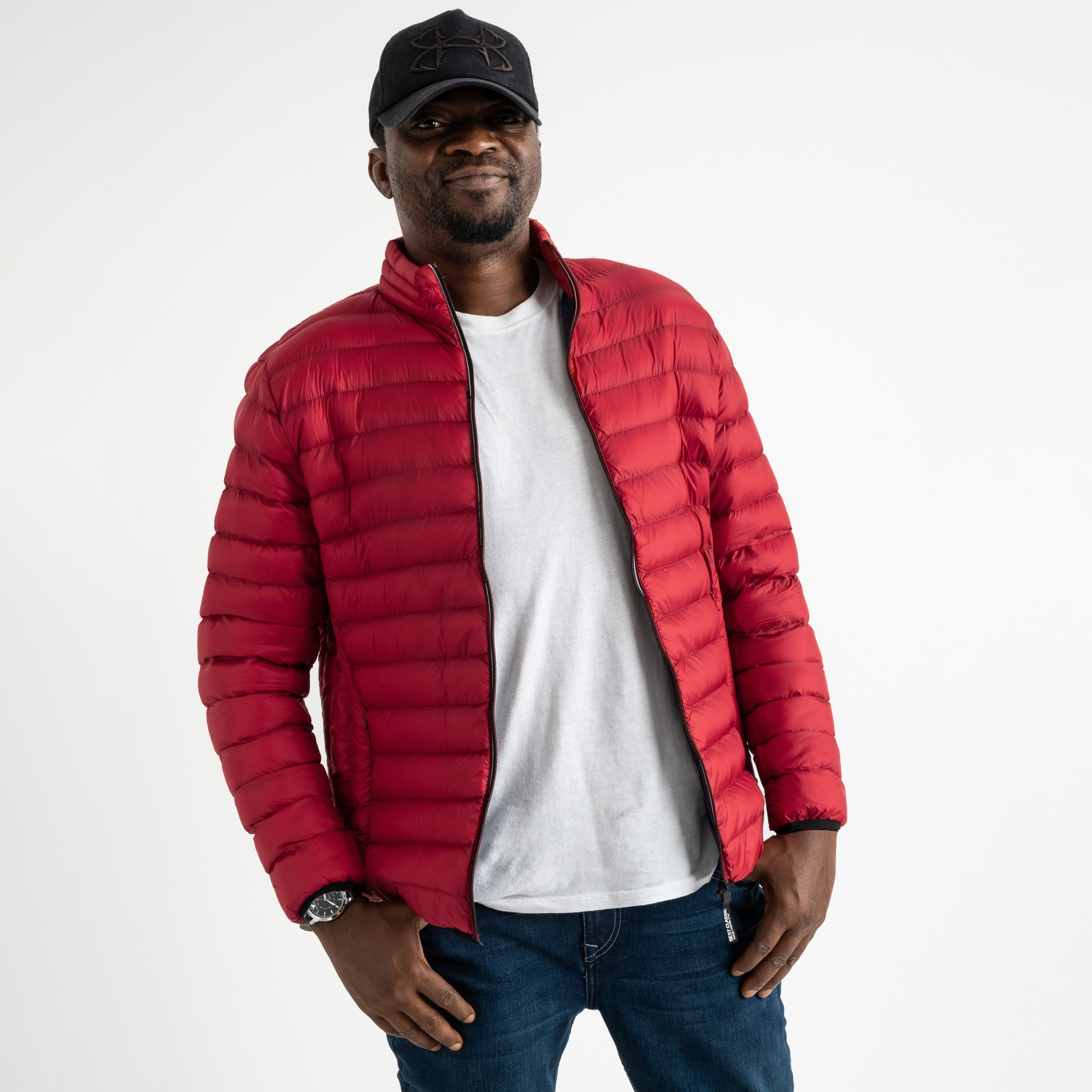 1028 красная куртка мужская на синтепоне (6 ед.размеры: L-4XL)