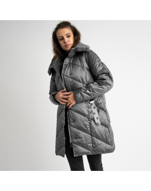 8801-5 серая куртка женская на синтепоне (4 ед. размеры: M.L.XL.2XL)