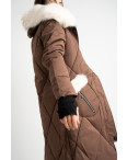 9915-2 коричневая куртка женская на синтепоне (4 ед.размеры: M.L.XL.XXL): артикул 1124516