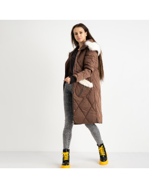9915-2 коричневая куртка женская на синтепоне (4 ед.размеры: M.L.XL.XXL)