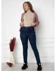 6022 New Jeans американка на флисе батальная синяя стрейчевая (6 ед.размеры: 31.32.33.34.35.36): артикул 1124611