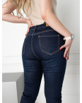 6046 New Jeans американка на флисе полубатальная синяя стрейчевая (6 ед.размеры: 28.29.30.31.32.33): артикул 1124605