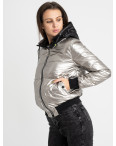 6021-2 серебряная куртка женская на синтепоне (4 ед. размеры: M.L.XL.2XL): артикул 1124784