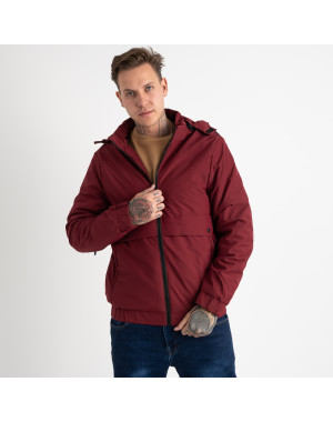 8802 бордовая куртка мужская на синтепоне (5 ед. размеры: L.XL.2XL.3XL.4XL)