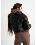 2806-1 ЧЕРНАЯ Hong LA Jiao куртка женская из экокожи на синтепоне (4 ед. размеры: M.L.XL.2XL): артикул 1125683