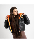 2809-1 Hong LA Jiao черная куртка женская из экокожи на синтепоне (4 ед. размеры: M.L.XL.XXL): артикул 1125687