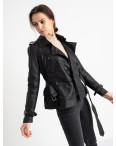 1871-13 черная женская куртка кожзам (3 ед. размеры: S.M.L): артикул 1125765
