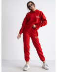 15133-23 Mishely красный спортивный костюм женский из трехнитки на флисе (4 ед. размеры: S.M.L.XL): артикул 1125791
