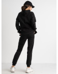 5200-1 черный спортивный костюм женский из трехнитки на флисе (4 ед.размеры: 42.44.46.48): артикул 1126093