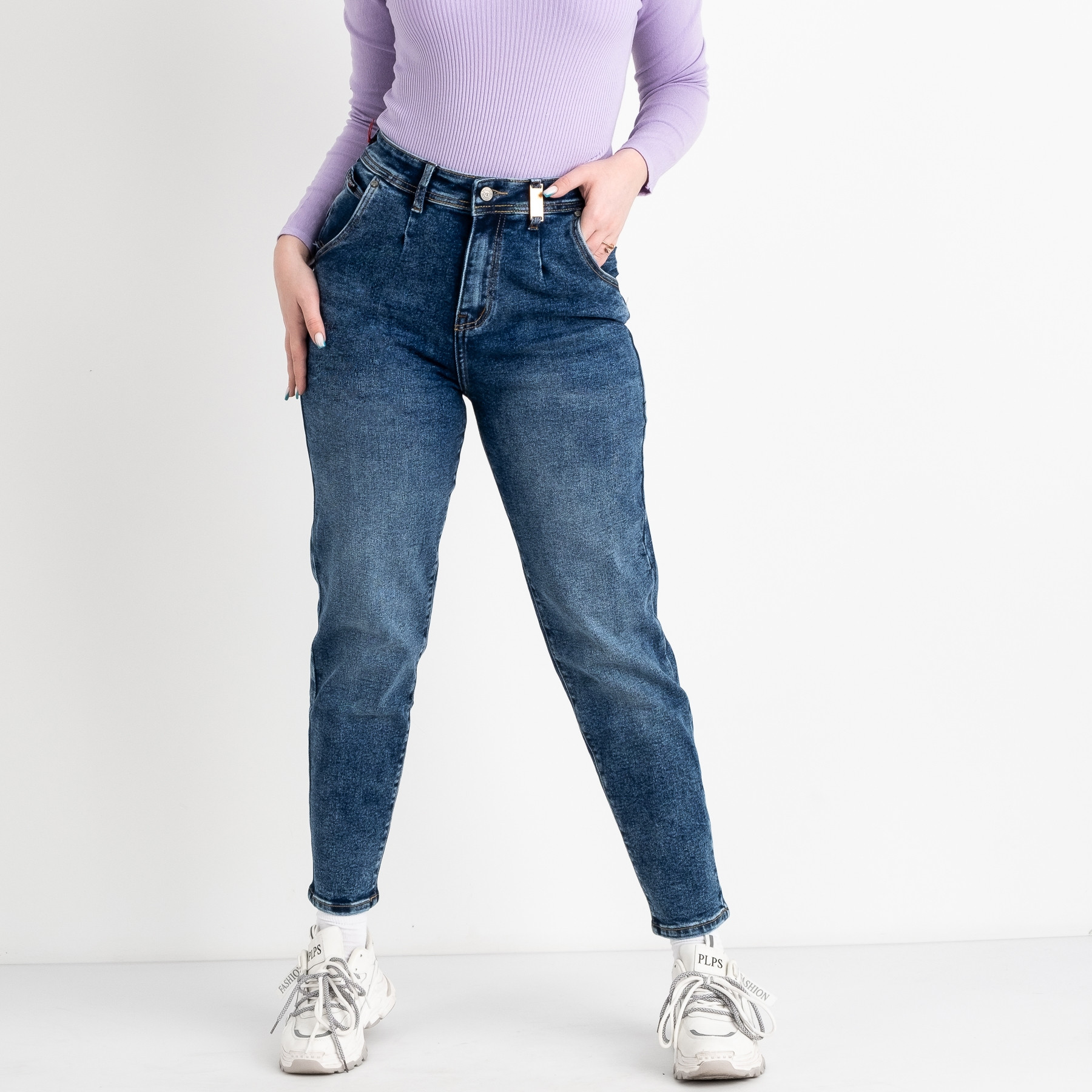 0657-8 MS Relucky  джинсы-слоучи женские полубатальные синие стрейчевые (6 ед. размеры:28.29.30.31.32.33)