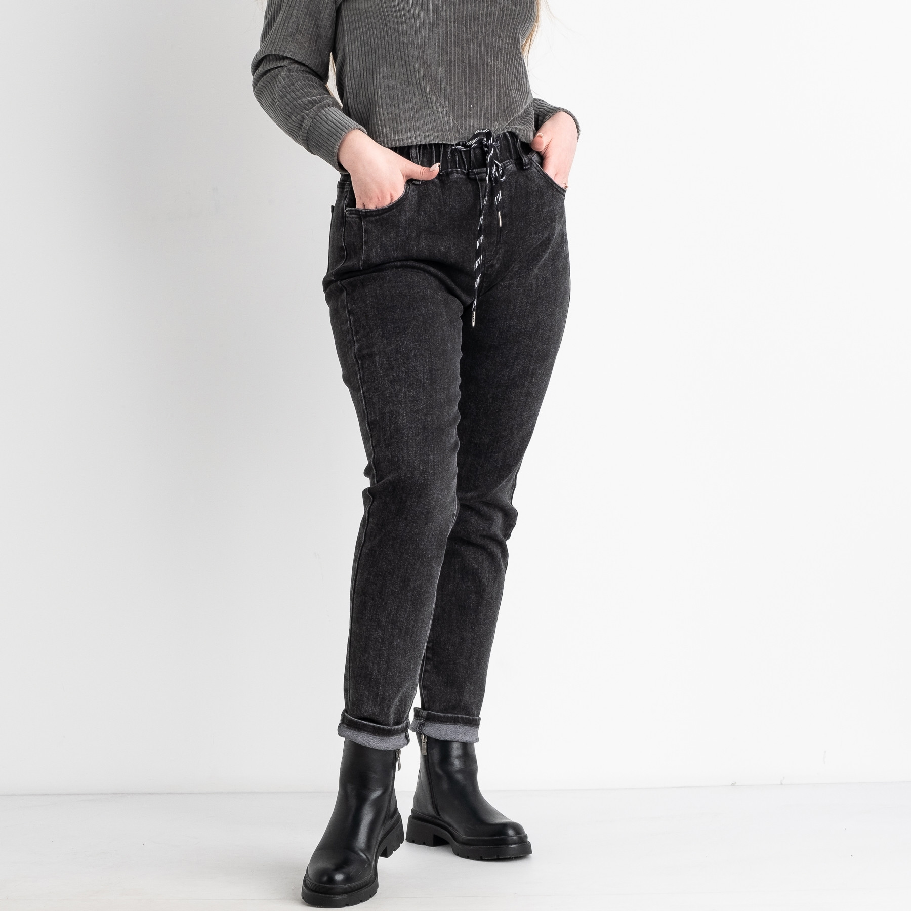 3141 KT.Moss джинсы полубатальные темно-серые стрейчевые (6 ед.размеры: 28.29.30.31.32.33)