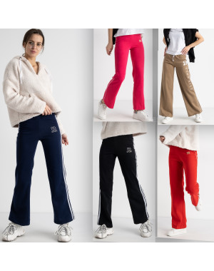 0234-1 спортивные штаны прямые женские на флисе микс моделей и цветов (5 ед. размеры: S-L)