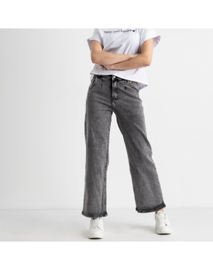 0045-9 WF Relucky джинсы-кюлоты женские серые стрейчевые ( 6 ед. размеры : 25.26.27.28.29.30)