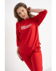 1600-3 Berto Lucci красный полубатальный спортивный костюм женский из двунитки(4 ед. размеры: 44-56): артикул 1127120