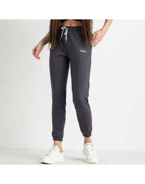 1466-5 ГРАФИТ Yola спортивные штаны женские из двунитки (4 ед. размеры: S.M.L.XL)