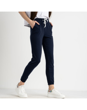 1466-2 СИНИЕ Yola спортивные штаны женские из двунитки (4 ед. размеры: S.M.L.XL)