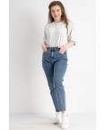0065 New Jeans мом женский батальный голубой стрейчевый ( 6 ед .размеры : 31.32.33.34.36.38): артикул 1127962