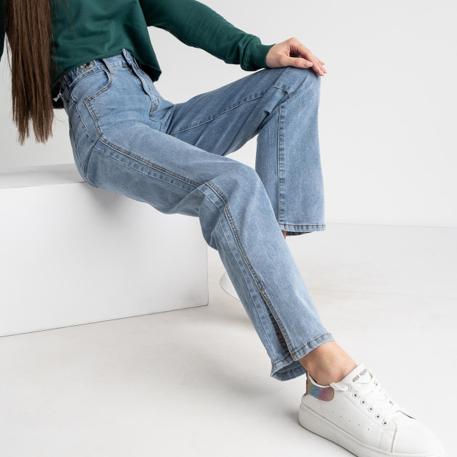 0086 New Jeans джинсы-трубы женские голубые стрейчевые ( 6 ед .размеры : 25.26.27.28.29.30) New Jeans: артикул 1128023