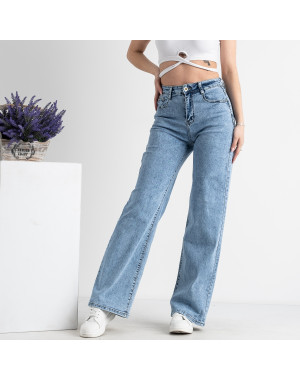 9008 KT.Moss джинсы-палаццо женские голубые стрейчевые ( 6 ед. размеры: 25.26.27.28.29.30 )