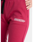1105-4 МАЛИНОВЫЕ спортивные брюки женские из двунитки ( 4 ед размеры: S.M.L.XL): артикул 1128395