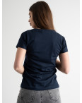 5004-9 ТЕМНО-СИНЯЯ Kafkame футболка женская с принтом ( 4 ед. размеры : S.M.L.XL): артикул 1128430