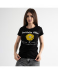 5005-1 ЧЕРНАЯ Kafkame футболка женская с принтом ( 4 ед. размеры : S.M.L.XL): артикул 1128431