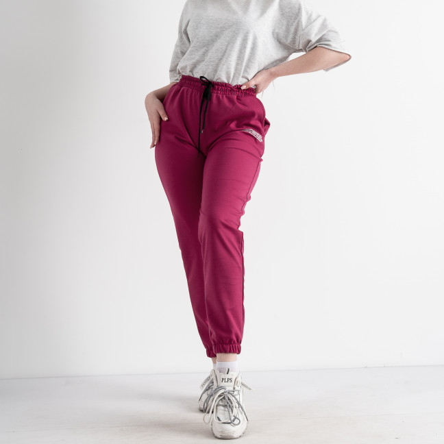 1106-100 МАЛИНОВЫЕ спортивные брюки женские батальные (4 ед размеры: 2XL.3XL.4XL.5XL) Спортивные штаны: артикул 1130250