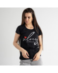 5008-1 ЧЕРНАЯ Kafkame футболка женская с принтом ( 4 ед. размеры: S.M.L.XL): артикул 1128508
