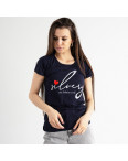 5008-21 ТЕМНО-СИНЯЯ Kafkame футболка женская с принтом ( 4 ед. размеры : S.M.L.XL): артикул 1133874