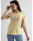 5003-5 Kafkame ЖЕЛТАЯ футболка женская с принтом (4 ед. размеры : S.M.L.XL): артикул 1128324