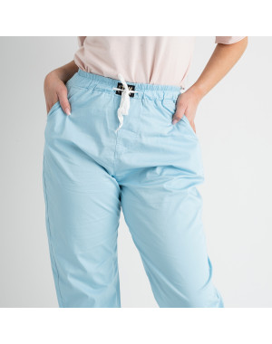 8013-8 ГОЛУБЫЕ XYH брюки батальные женские стрейчевые ( 6 ед. размеры: 31.32.33.34.36)