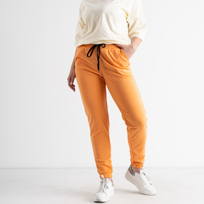 1106-703 оранжевые женские спортивные штаны (двунитка, 3 ед. размеры батал: 2XL. 3XL. 4XL) Спортивные штаны: артикул 1146598