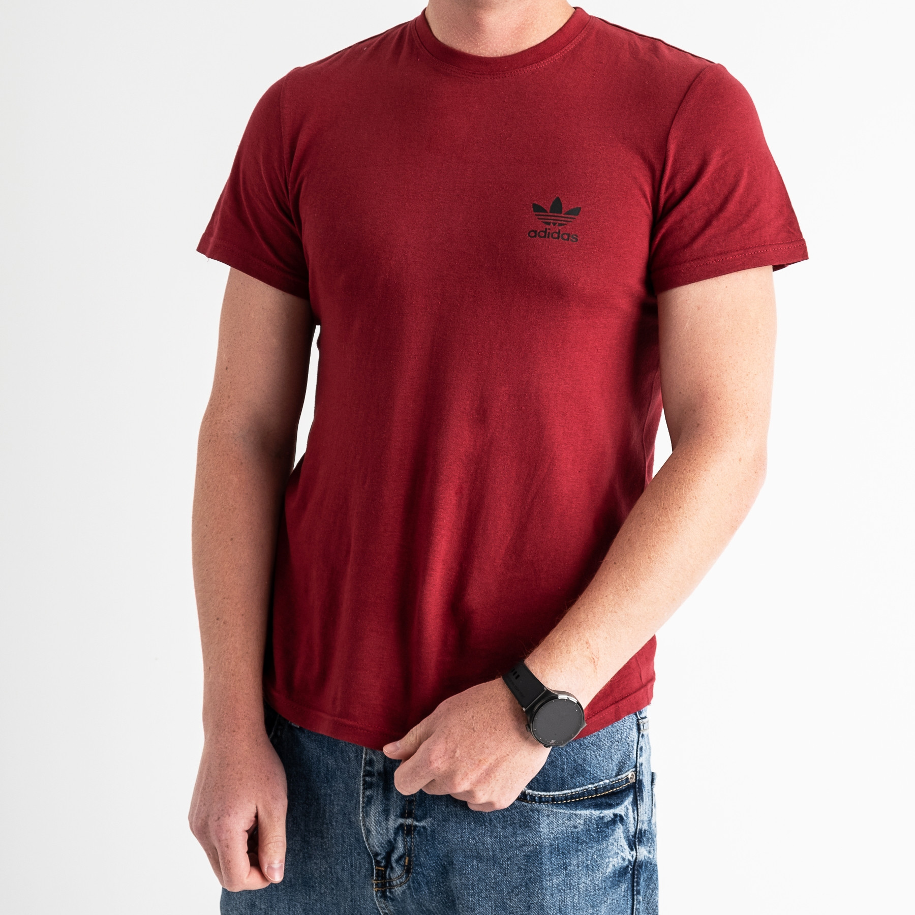 2305-4 БОРДОВАЯ футболка мужская котоновая ( 5 ед .размеры : 48-56)