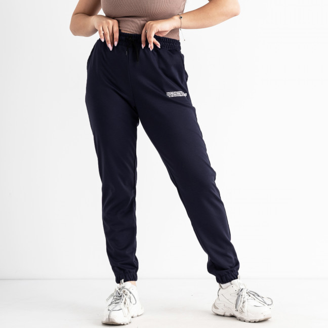 1106-42 ТЕМНО-СИНИЕ спортивные брюки женские батальные из двунитки (4 ед размеры: 2XL.3XL.4XL.5XL) Спортивные штаны: артикул 1134889