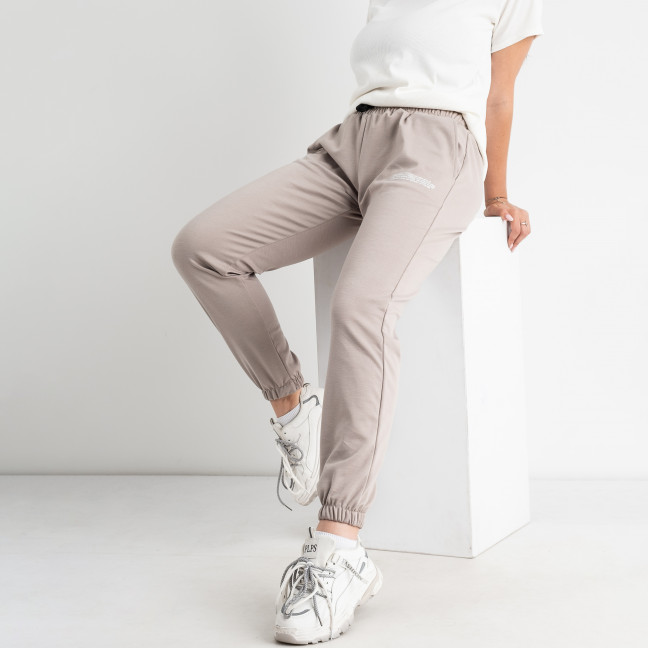1106-23 БЕЖЕВЫЕ спортивные брюки женские батальные из двунитки (4 ед размеры: 2XL.3XL.4XL.5XL) Спортивные штаны: артикул 1129110