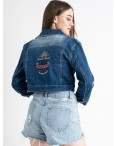 6216 Real Focus куртка джинсовая синяя стрейчевая рукав 3/4 (4 ед. размеры на бирке : L.XL.2XL.3XL ): артикул 1129335