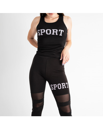0468-410 черный женский фитнес-костюм (микс расцветок, 4 ед. размеры в норме: S-M/4)  Фитнес-костюм