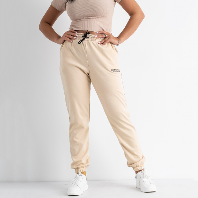 1106-76 БЕЖЕВЫЕ спортивные брюки женские батальные (4 ед размеры: 2XL.3XL.4XL.5XL) Спортивные штаны: артикул 1132358
