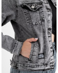 0905 New Jeans джинсовая куртка женская серая стрейчевая (6 ед. размеры: XS.S.M.L.XL.2XL): артикул 1129643