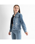 0911 New Jeans джинсовая куртка женская голубая стрейчевая (6 ед. размеры: XS.S.M.L.XL.2XL): артикул 1129645