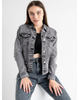 0905 New Jeans джинсовая куртка женская серая стрейчевая (6 ед. размеры: XS.S.M.L.XL.2XL): артикул 1129643