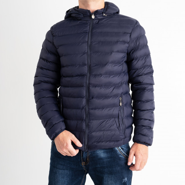 11002-22 СИНЯЯ куртка мужская с капюшоном на синтепоне (4 ед. размеры:.M.L.XL.2XL) Куртка: артикул 1132197