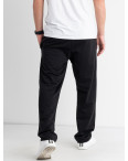 4255-1 ЧЕРНЫЕ батальные спортивные штаны мужские из двунитки (5 ед. размеры: 56.58.60.62.64): артикул 1131414