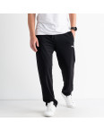 4255-1 ЧЕРНЫЕ батальные спортивные штаны мужские из двунитки (5 ед. размеры: 56.58.60.62.64): артикул 1131414
