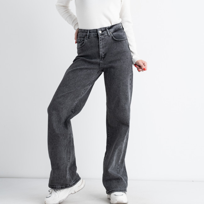 7215 СЕРЫЕ TopShop джинсы палаццо женские стрейчевые на тонкой байке ( 8 ед. размеры: 25/2.26/2.28/2.30.32) TOP SHOP: артикул 1130176