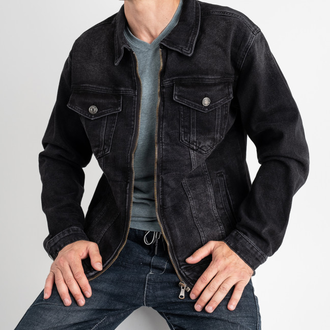 0538 Long Li джинсовая куртка мужская серая стрейчевая (6 ед. размеры: S.M.L.XL.2XL.3XL) Longli: артикул 1130563